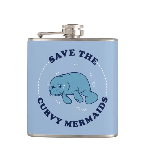 Save The Curvy Mermaids Flask