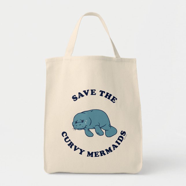 Save The Curvy Mermaids Tote Bag (Front)