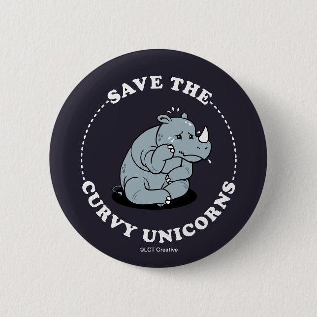 Save The Curvy Unicorns Button (Front)