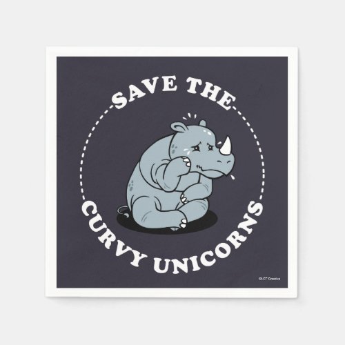 Save The Curvy Unicorns Napkins