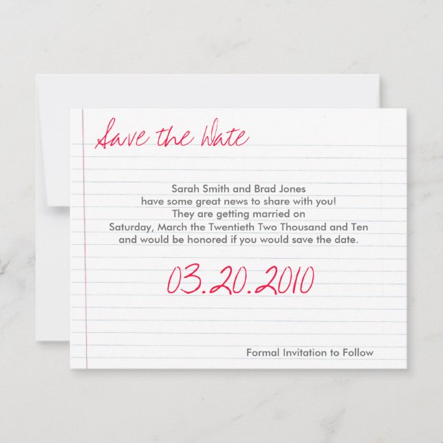 Save the Date (Front)