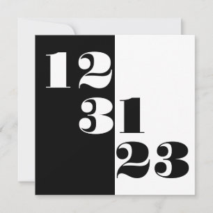 Save the Date 123123 New Year's Eve 23 Wedding