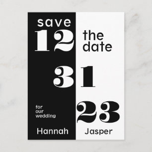 Save the Date 123123 New Year's Eve 23 Wedding Announcement Postcard