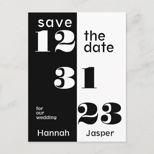 Save the Date 123123 New Years Eve 23 Wedding Announcement Postcard
