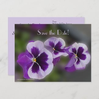 Save the Date 25th Anniversary Party Purple Floral