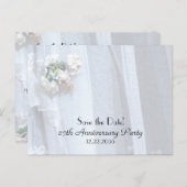 Save the Date 25th Anniversary Vintage Lace Announcement Postcard (Front/Back)