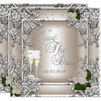 Save The Date 25th Anniversary Wedding Card