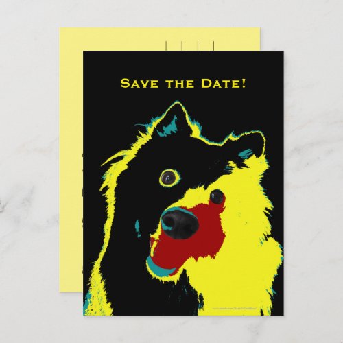 Save the Date 40th Birthday Happy Dog Announcement