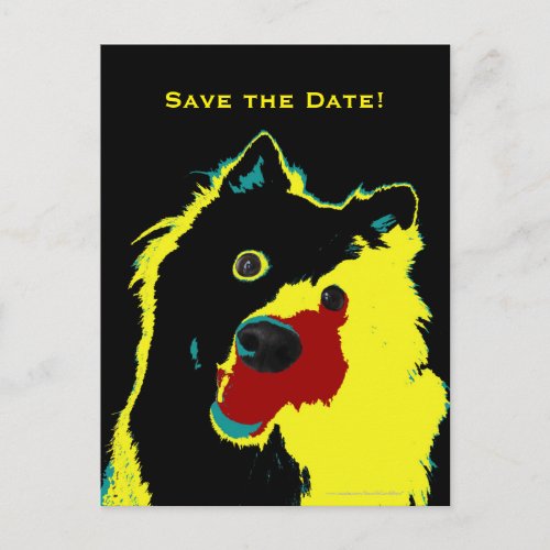 Save the Date 40th Birthday Happy Dog Announcement