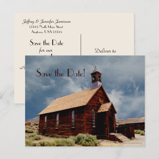 Save the Date 50th Anniversary Party Announcement Postcard (Front/Back)