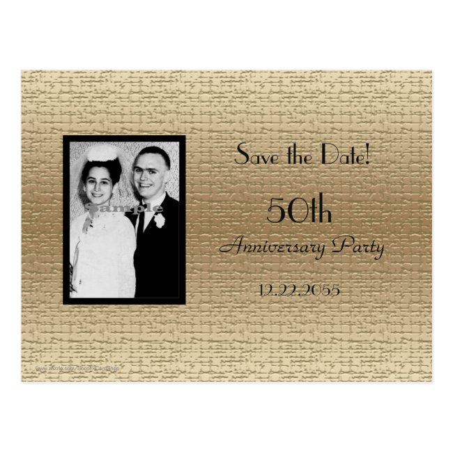 Save the Date 50th Anniversary Photo Announcement