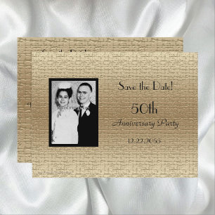 Save the Date 50th Anniversary Photo Invitation