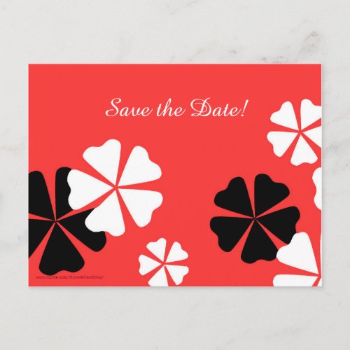 Save the Date 50th Birthday Party Red Announcement Postcard