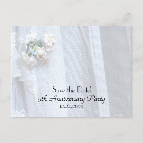 Save the Date 5th Wedding Anniversary Announcement