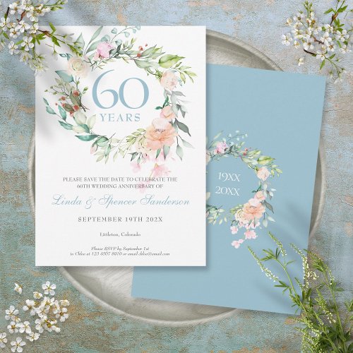 Save the Date 60th Anniversary Roses Garland