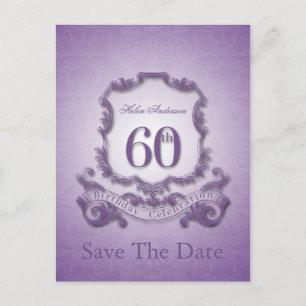Save the Date 60th Birthday Personalized Postcard