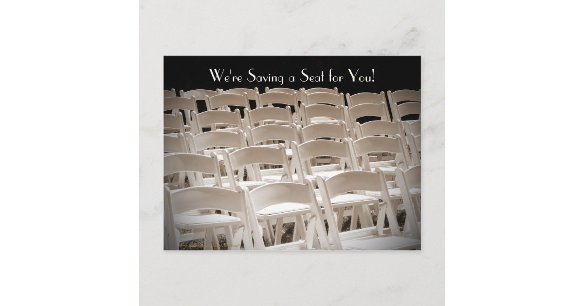 Save the Date 65th Birthday Party Chairs Announcement Postcard Zazzle