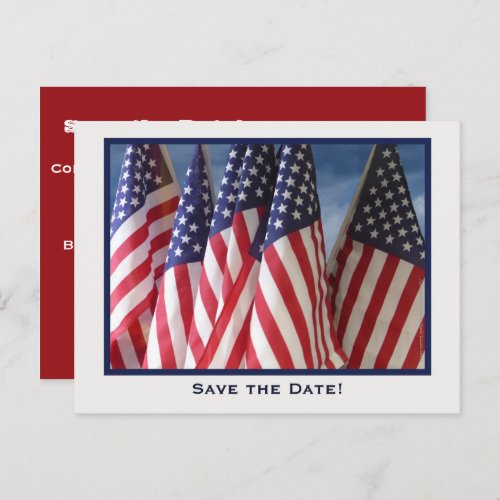 Save the Date 65th Birthday Party Invitation Flags