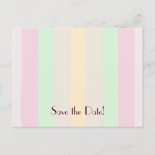 Save the Date 75th Birthday Party Pastel Stripes Announcement Postcard