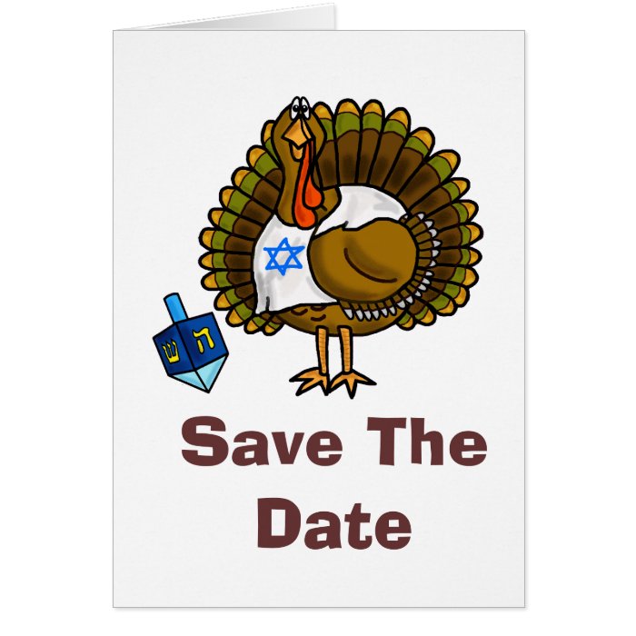 Save The Date 79811 Thanksgivukkah Greeting Card