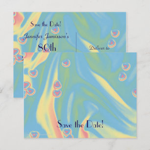 Save the Date 80th Birthday Celebration Postcard