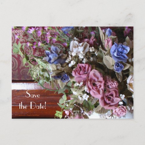 Save the Date 80th Birthday Party Vintage Floral Announcement Postcard