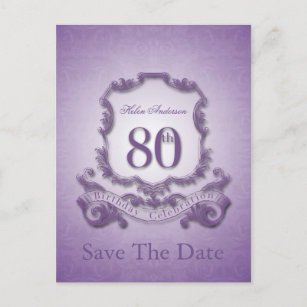 80th Birthday Save The Date Cards Zazzle