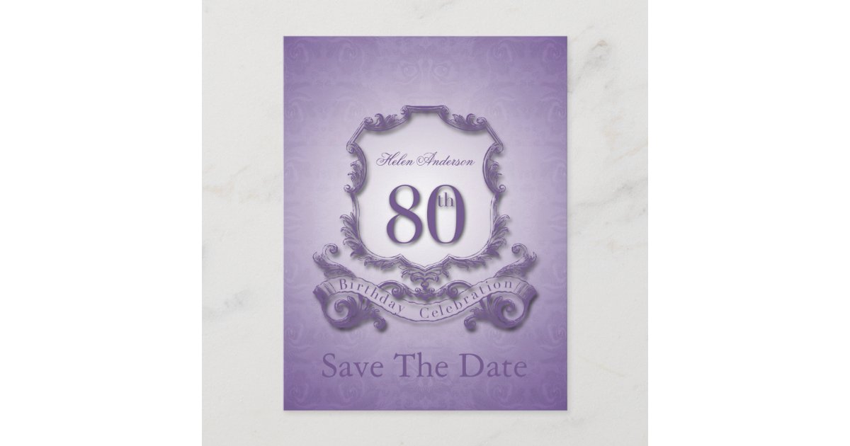 Save The Date Cards For 80th Birthday Party Save The Date Cards For 80th Birthday Party