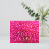 Save the Date 90th Birthday Party, Pink Abstract Announcement Postcard (Standing Front)