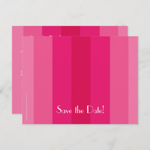 Save the Date 90th Birthday Party, Pink Stripes Announcement Postcard