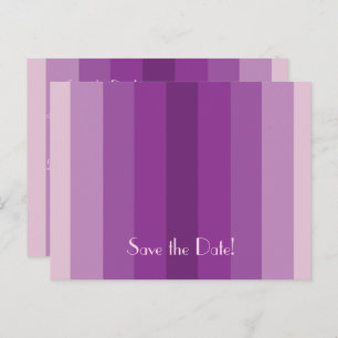 Save the Date 90th Birthday Party, Purple Stripes Announcement Postcard