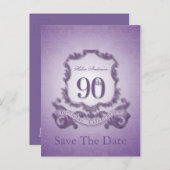 Save the Date 90th Birthday Personalized Postcard (Front/Back)