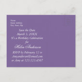 Save the Date 90th Birthday Personalized Postcard (Back)