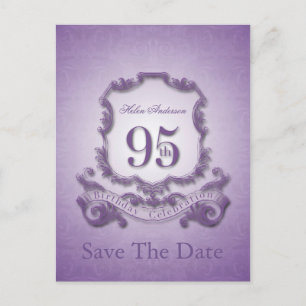 Save the Date 95th Birthday Personalized Postcard