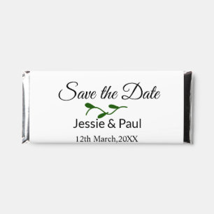 Save the date add couple name q r code date place hershey bar favors