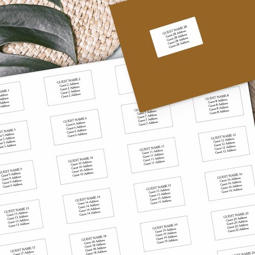 Save the Date Address Labels for 28 Envelopes