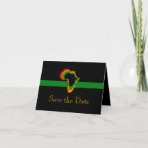 "Save the Date" Africa w/ Pan African Colors [1]