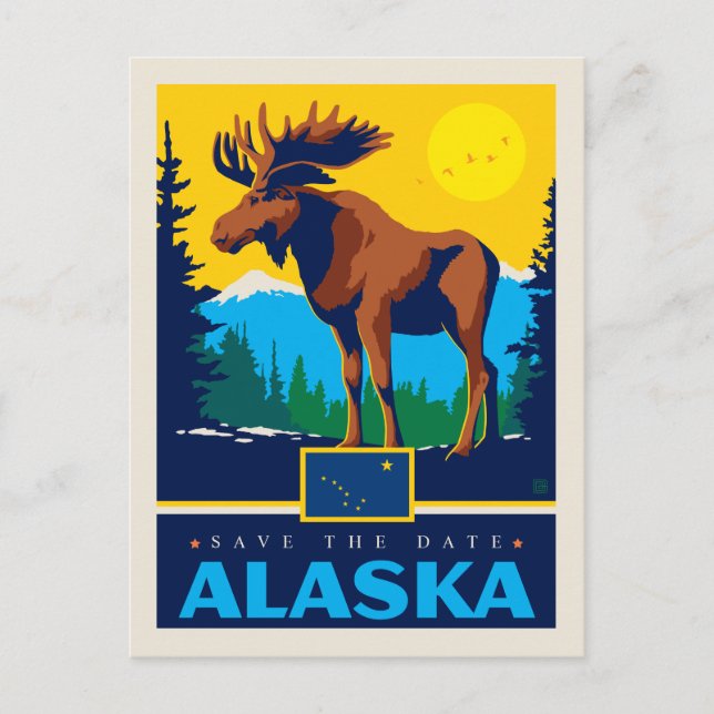 Save the Date | Alaska Invitation Postcard (Front)