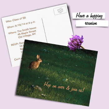 Save The Date All You Bunny Rabbits Announcement Postcard by colorwash at Zazzle