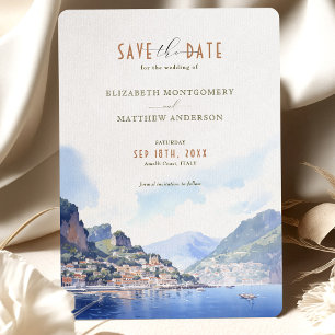 Save The Date Amalfi Coast Italy Destination Invitation