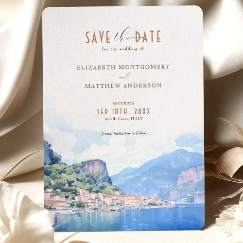 Save The Date Amalfi Coast Italy Destination Invitation