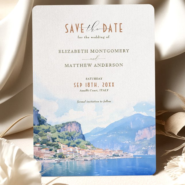 Save The Date Amalfi Coast Italy Destination Invitation (Creator Uploaded)