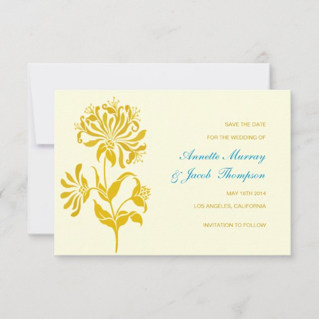 Save the Date Announcement | Flower |gotur (Front)