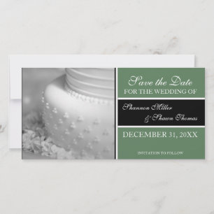 Save the Date Announcement Photo Cards {Green}