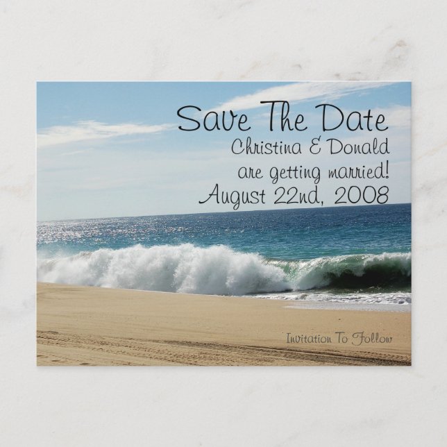 Save The Date Announcement Postcard (Front)