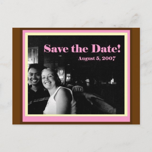 Save The Date Announcement Postcard (Front)
