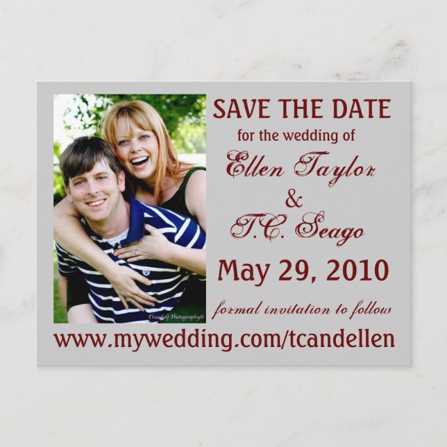 Save the Date Announcement Postcard (Front)