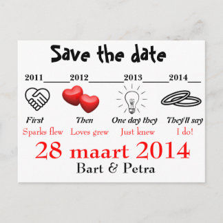 Save the date announcement postcard