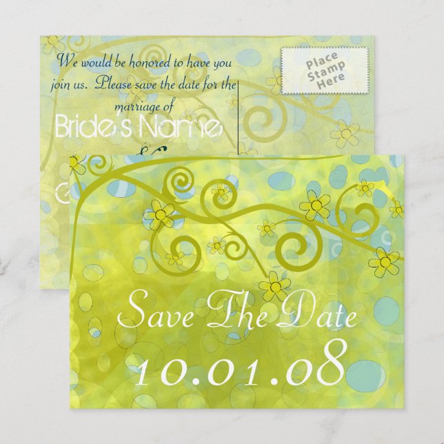 Save the Date- Announcement Postcard (Front/Back)