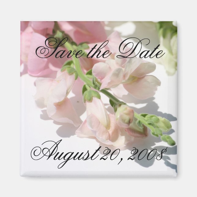 Save the Date Announcement Snapdragon Magnet (Front)
